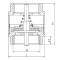 brass spring check valve with plastic core